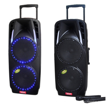 2X10 &quot;Zoll Portable Bluetooth Lautsprecher mit LED-Licht für professionelle DJ Bühne mit Super Power 80W F73D